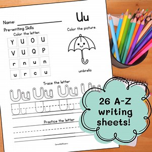 Alphabet Letter Tracing Worksheets: Preschool Handwriting (PDF) - Etsy Canada