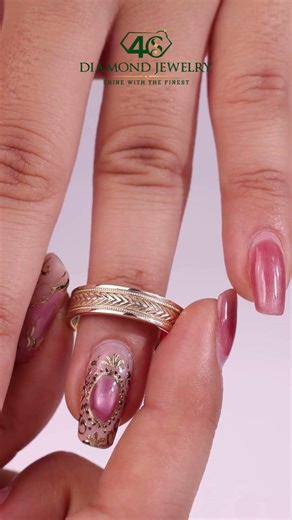 Art Deco Vintage Wedding Band ✨ Timeless Elegance