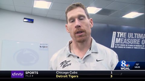 Penn State offensive line coach Phil Trautwein speaks on Nolan Rucci