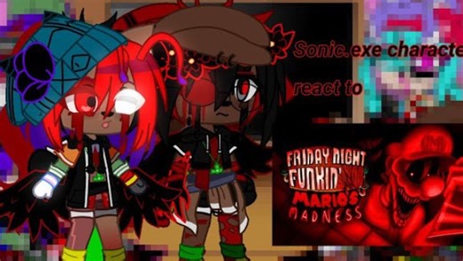 Sonic.exe characters react to FNF VS Mario Madness V2