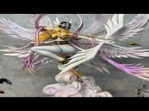 28CM Digimon Adventure Anime Figure Angewomon Yagami Hikari Action Figurine Goddess Exquisite Deskto