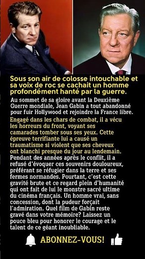 Le drame secret de la guerre qui a changé Jean Gabin à jamais!