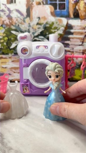 ASMR Toy Unboxing Frozen Elsa & Disney Princess Washing Machine Toy | SatisfyingToy Sounds #shorts