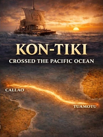 He crossed the ocean on a raft called Kon-Tiki #History #Curiosity #Mystery