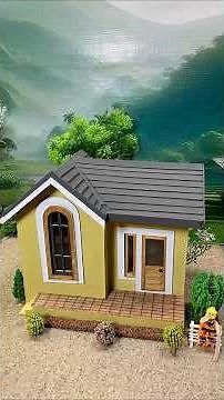 You Won’t Believe This Tiny House Is Made of Real Bricks! #shorts #miniature #diy