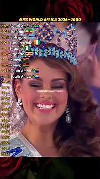 Miss World Africa Winners 2026–2000 🌍👑 | The Queens Who Made African Pageantry History ✨