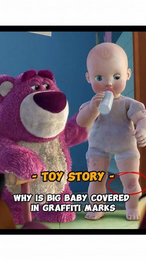 Why Is Big Baby Covered In Graffiti Marks No One Realizes This May Be Why He Eventually Turns On Lotso.#fyp #toystory #bigbaby #pixar #lotso