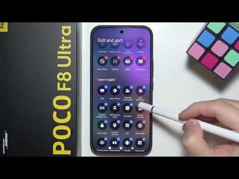 Poco F8 UItra: How to Customize Quick Settings