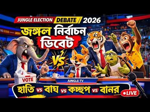 Jungle Election Debate 2026 | Animal Political Debate | Funny Animal Animation | AI Animation Debate