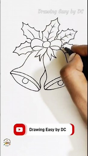 Jingle bell drawing | Christmas bell drawing easy | merry Christmas bell drawing | Christmas drawing