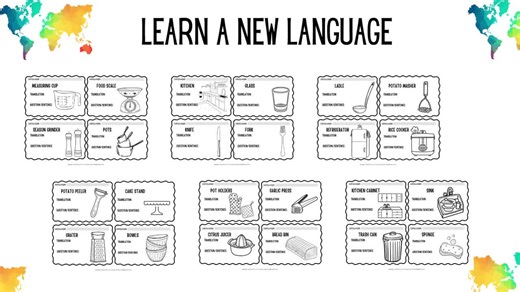 Digital Language Learning Flashcards PDF, Foreign Language Vocabulary for All Ages, Beginner Friendly - Etsy Canada
