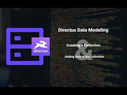 Creating a Collection in Directus Data Studio. Adding Data to the Collection.