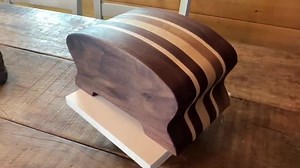 Striped Wooden Box With Wine-colored Flocking All Made by Hand - Etsy