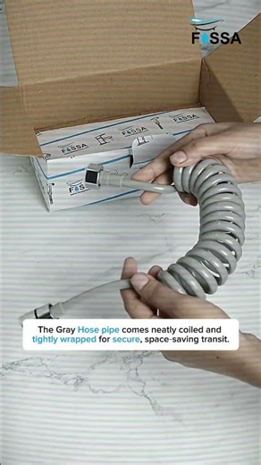 Amazing Spring Flexible Shower Hose! 1M Telescopic Design in Gray #bathroomaccessories #shortsfeed