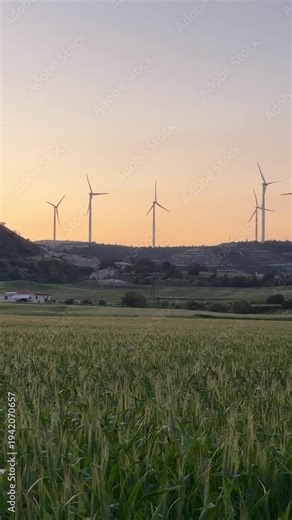 Alternative types of electricity generation, wind power generation. Electricity production system from natural sources, renewable energy.