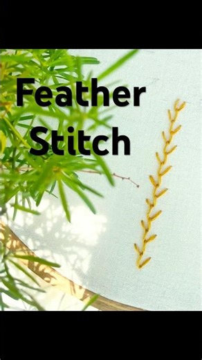Feather stitch Tutorial | Briar stitch | Coral stitch | Embroidery for beginners