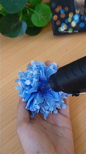 How to Make Aesthetic Dahlia Flowers with Tissue Paper/DIY Flower Making Ideas With Napkin #diy