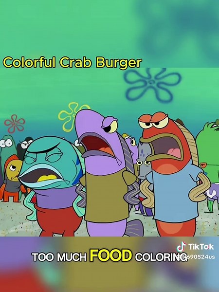 Colorful Crab Burger in SpongeBob SquarePants