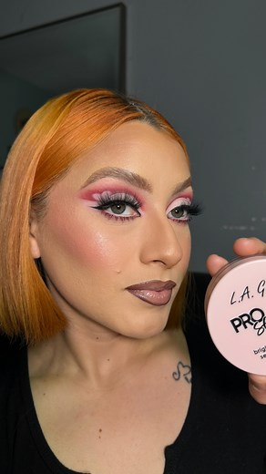 Definitely a fan of the Pink setting powder, used @lagirlcosmetics Soft Pink / Translucent Pro setting powder ✨ #makeup #mua #lagirlcosmetics | Ximena Jocelynn Mendoza