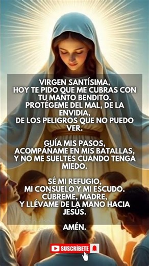 Virgen María, cúbreme con tu manto 💙 | Oración de protección maternal