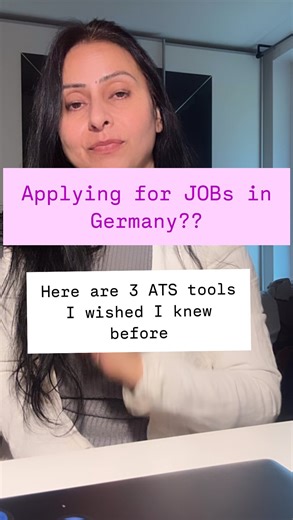 “Have you ever wondered why your resumes don’t get noticed despite all your efforts? It’s the ATS filters! 😱 These 3 tools helped me beat the system and land interviews faster in Germany. ✅ Use them to optimize your resume for German job applications. ✅ Increase your chances of getting shortlisted. “Save this reel and start using these tools today! Don’t let ATS filters stop you from getting your dream job in Germany. 🌍✨ Drop a comment if you’ve faced ATS struggles, and let me help you out!” 1
