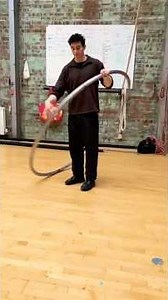 Cyr Wheel Tutorial - How to basketball into centre spin (front)