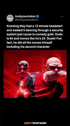 In Sonic the Hedgehog 3 (2024), A 64 Years Old Moving Like This?!