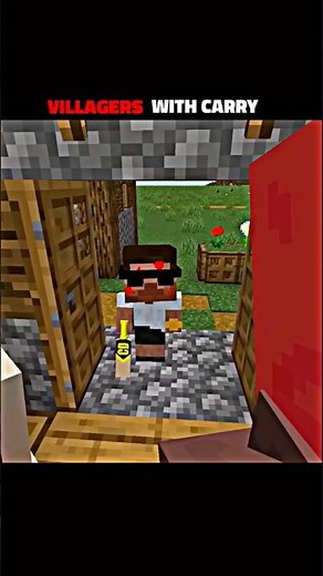 CARRY VS VILLAGERS💀🔥FT-[CARRY DEPIE]#minecraft #short