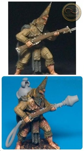 How to Kitbashing converting Trench Crusade miniature with flamethrower
