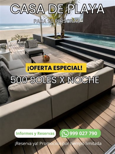 Casa frente al mar en Punta Hermosa para grupos grandes