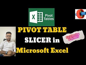 Planning Engineer l Excel Pivot Table & Slicer for Planning Engineers l #excel #pivot #slicer