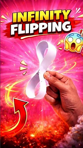 Infinity Flipping Paper Toy 🤩✈️ | Easy Rotating Paper Helicopter Tutorial 🚁 #shorts