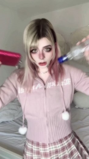𝓢𝓪𝓶 𝓚𝓪𝓽 on Instagram: "Drink responsibly💗This might be the silliest reel I’ve ever done, This song was stuck in my head since forever, I just had to do it. Happy weekend yall! 👼🏻🫶🏻 #hatsunemiku #vocaloid #comedy #funnyvideos #weirdcore #cutecore #kawaiiaesthetic #harajukufashion #altfashion"