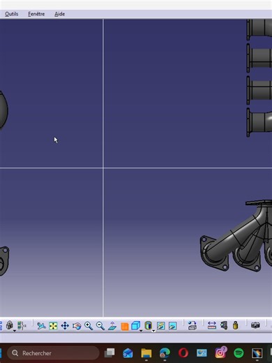 🚀 Custom Exhaust Manifold Design Designed in CATIA V5✔ 3D CAD Modeling ✔ Ready for CNC Manufacturing ✔ Technical Drawings AvailableNeed a custom mechanical design? 📩 DM MK DESIGNE #CAD #CAO #FAO #CNC #MechanicalDesign #Engineering #fyp
