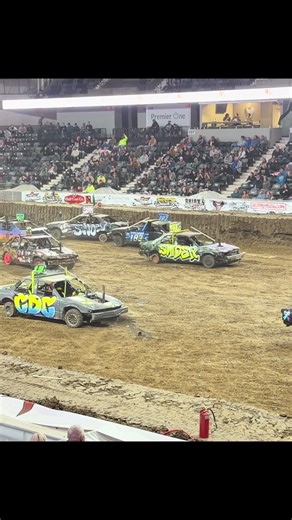 Demolition Derby Action at Capital City Carnage