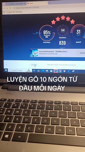 LUYỆN GÕ 10 NGÓN TỪ ĐẦU MỖI NGÀY NGÀY 20 (I): bài 241 - 244 Tập gõ bàn phím 10 ngón mỗi ngày từ A-Z. Mục tiêu luyện tập mỗi ngày: - Sử dụng trang edclub.com - Bỏ thói quen cũ, tập gõ lại từ đầu bằng 10 ngón: từ cách đặt tay... - Gõ sai không xóa đi gõ lại. Luyện tập lại mỗi bài nhiều lần nếu cảm thấy ngón tay chưa thuận và sai nhiều (Mức sai >=5%) - Kiên trì mỗi ngày luyện từ 1 tiếng trở lên. #luyengo10ngon #gomoingay #kientri #upvideolaydongluc #luyengo1Ongon #moingay #kientri