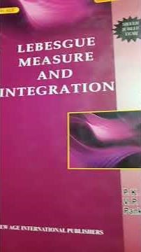 #RealAnalysis #LEBESGUE MEASURE THEORY & INTEGRATION by (p.k Jain .) for b.sc.& m.sc. mathematics .👍
