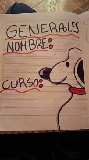 Idea de Portada De Snoopy Materia de Generales⭐️