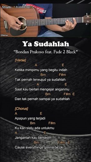 Ya Sudahlah - Bondan Prakoso ft. Fade 2 Black | Chord Gitar Mudah dan Lirik #chordgitar