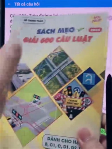 Sách mẹo 600 câu và 120 tình huống ôn thi lái xe - Lý thuyết đỗ trong 3 ngày