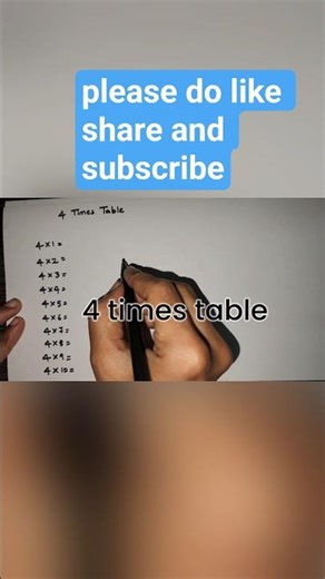 Easy way to learn 4 times table.#mathstrick #kids #ashortaday #shorts #youtubeshorts #shortsfeed