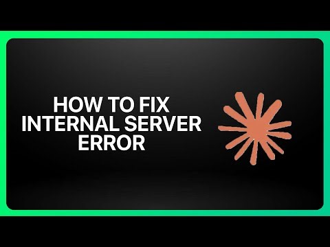 How To Fix Internal Server Error In Claude ! Tutorial