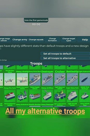 All my alternative troops #roblox #shorts #noobarmytycoon
