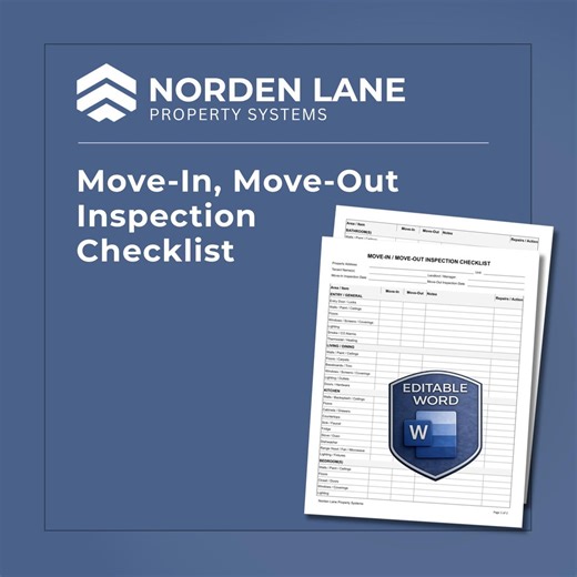 Move in Move Out Inspection Checklist Editable Word PDF Landlord Inspection Form Rental Property Template - Etsy