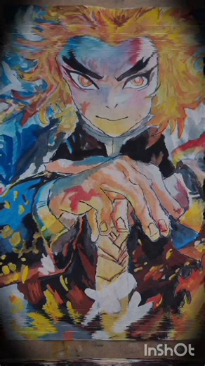 draw Rengoku | Demon slayer | #drawing #rengoku #demonslayer