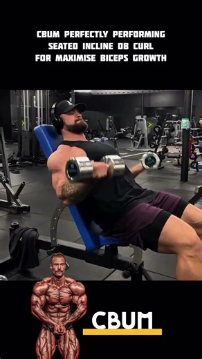Cbum :- Best way to perform incline db curl #motivation #cbum #bodybuilding