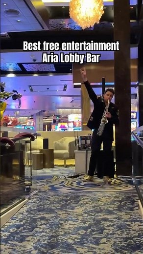 Aria Lobby Bar Live Music for free 🎷 #vegas