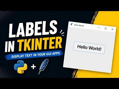Python Tkinter Crash Course #1 - How to create a Label in Python Tkinter?