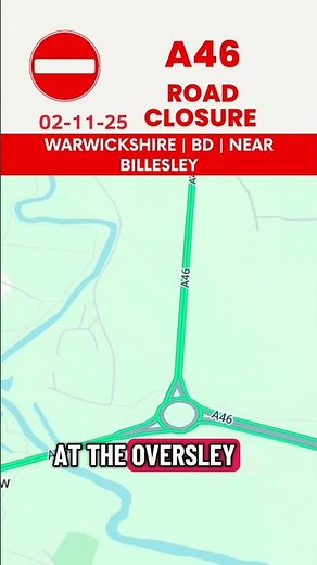 A46 COLLISION ⚠️ | BOTH DIRECTIONS ⛔ | WARWICKSHIRE #uk #alert #traffic #closure #rtc #road