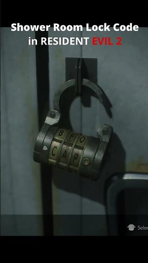 Shower Room Locker Code in Resident Evil 2